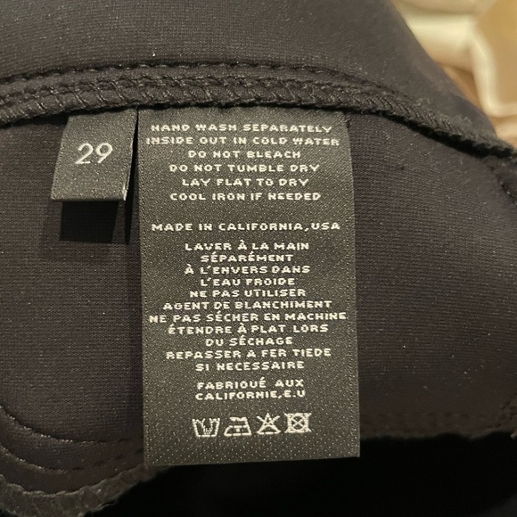 J Brand Super Skinny Odyssey Black Solid Cropped Slacks - Picture 3 of 8